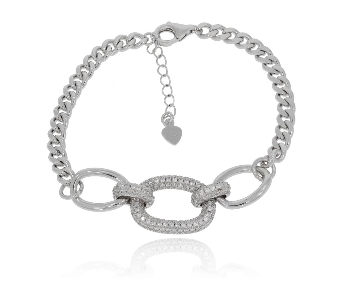 צמיד כסף לולאות 925