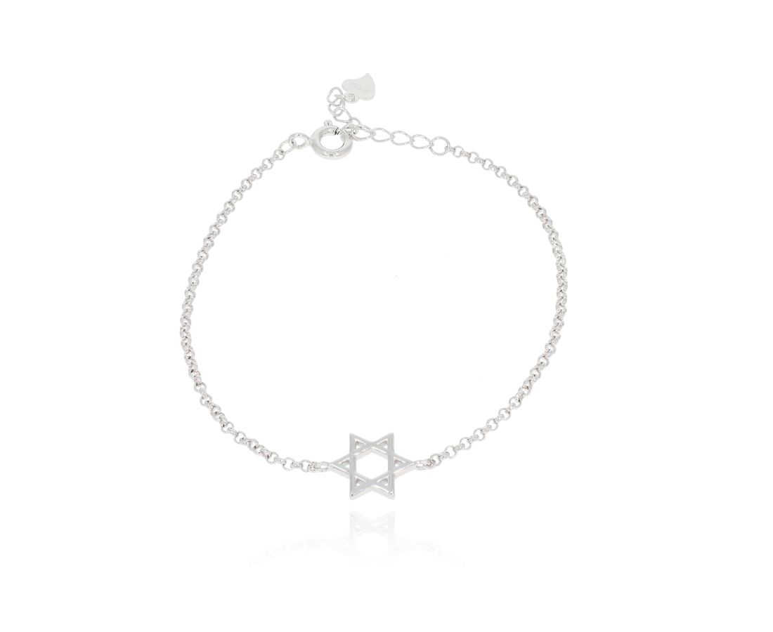 צמיד כסף מגן דוד קטן