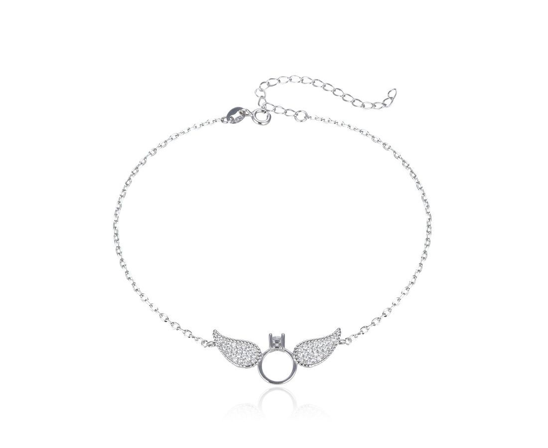 צמיד רגל כנפיי מלאך 925