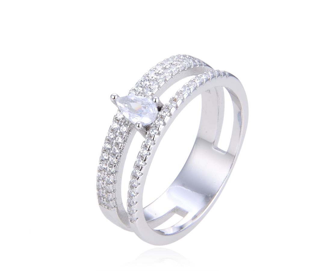 טבעת 2 פסים עם טיפה