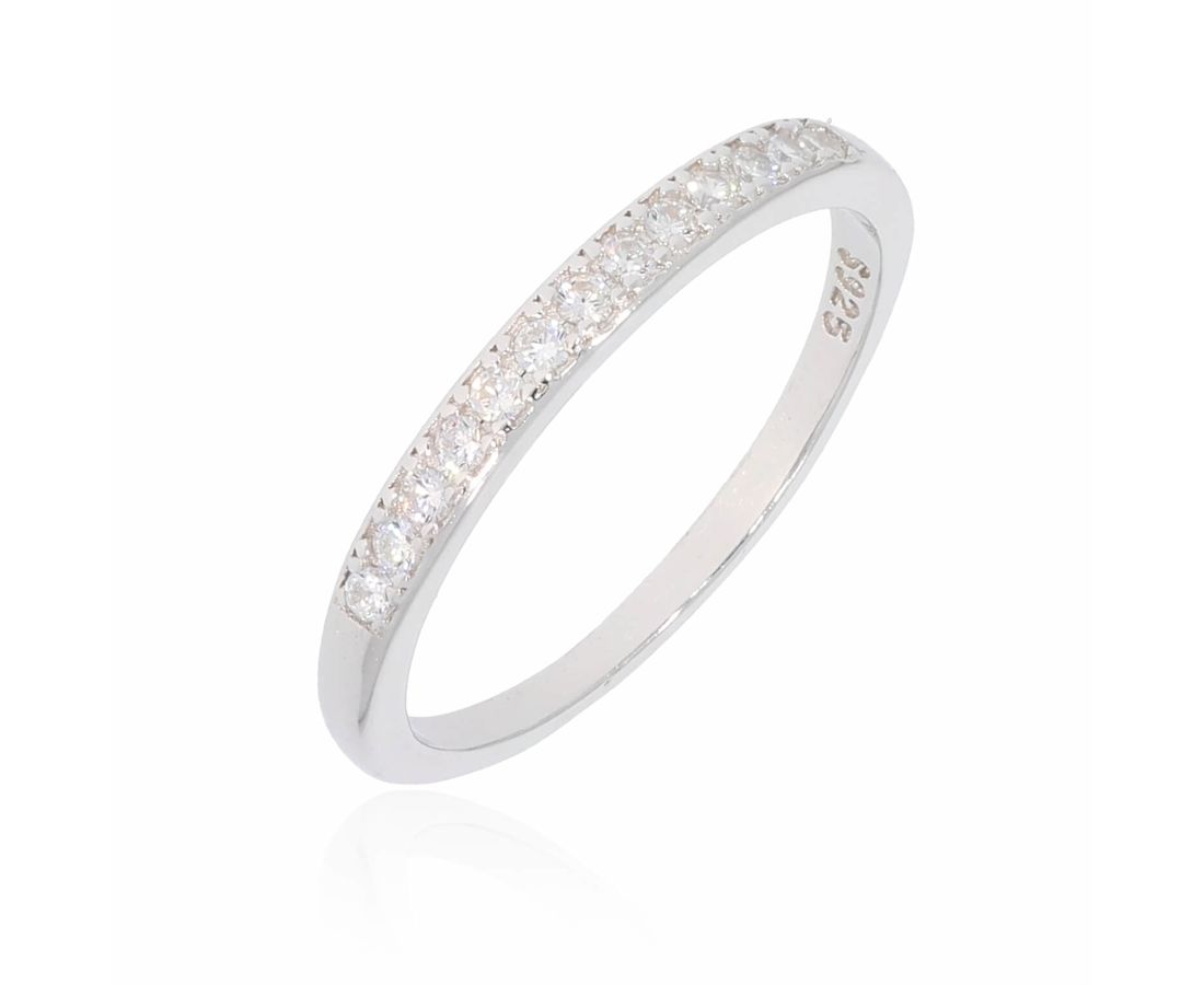 טבעת חצי פס כסף 925 בל