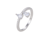 טבעת כסף 2 טיפות