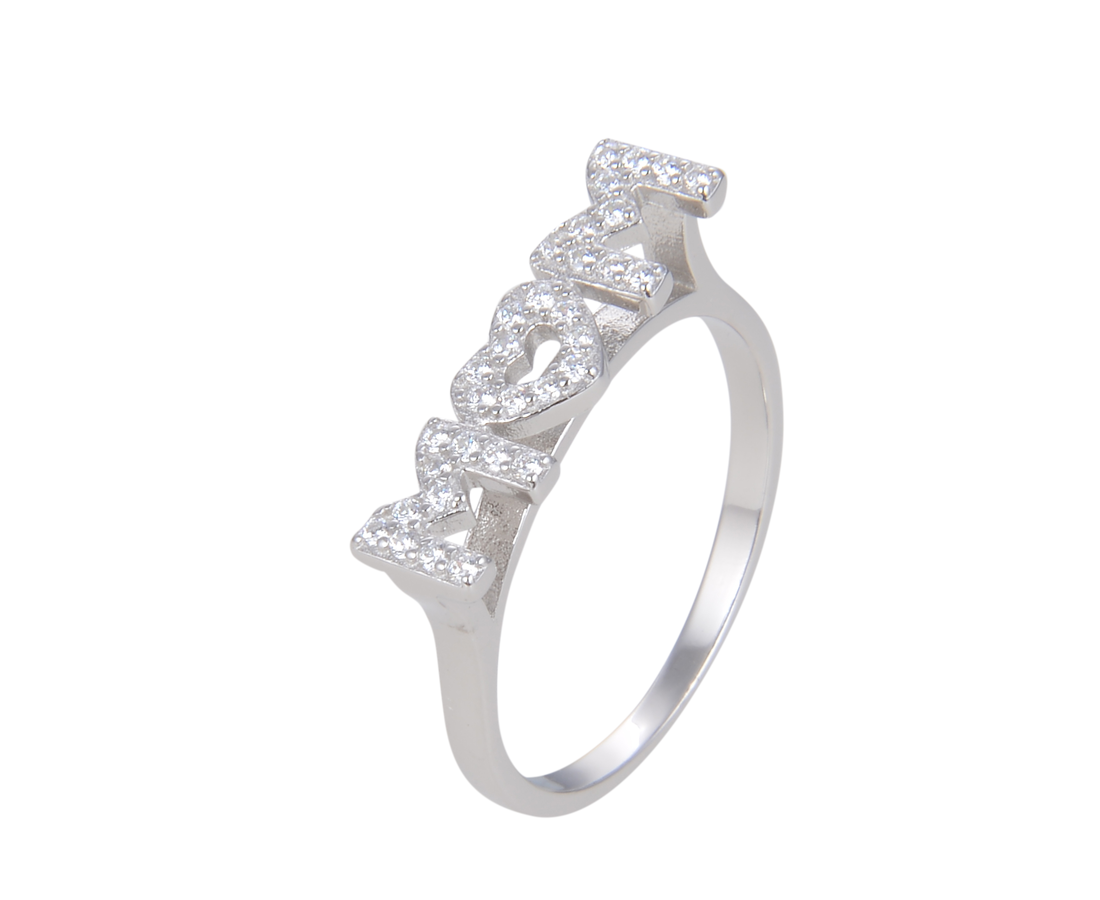 טבעת כסף 925 MOM