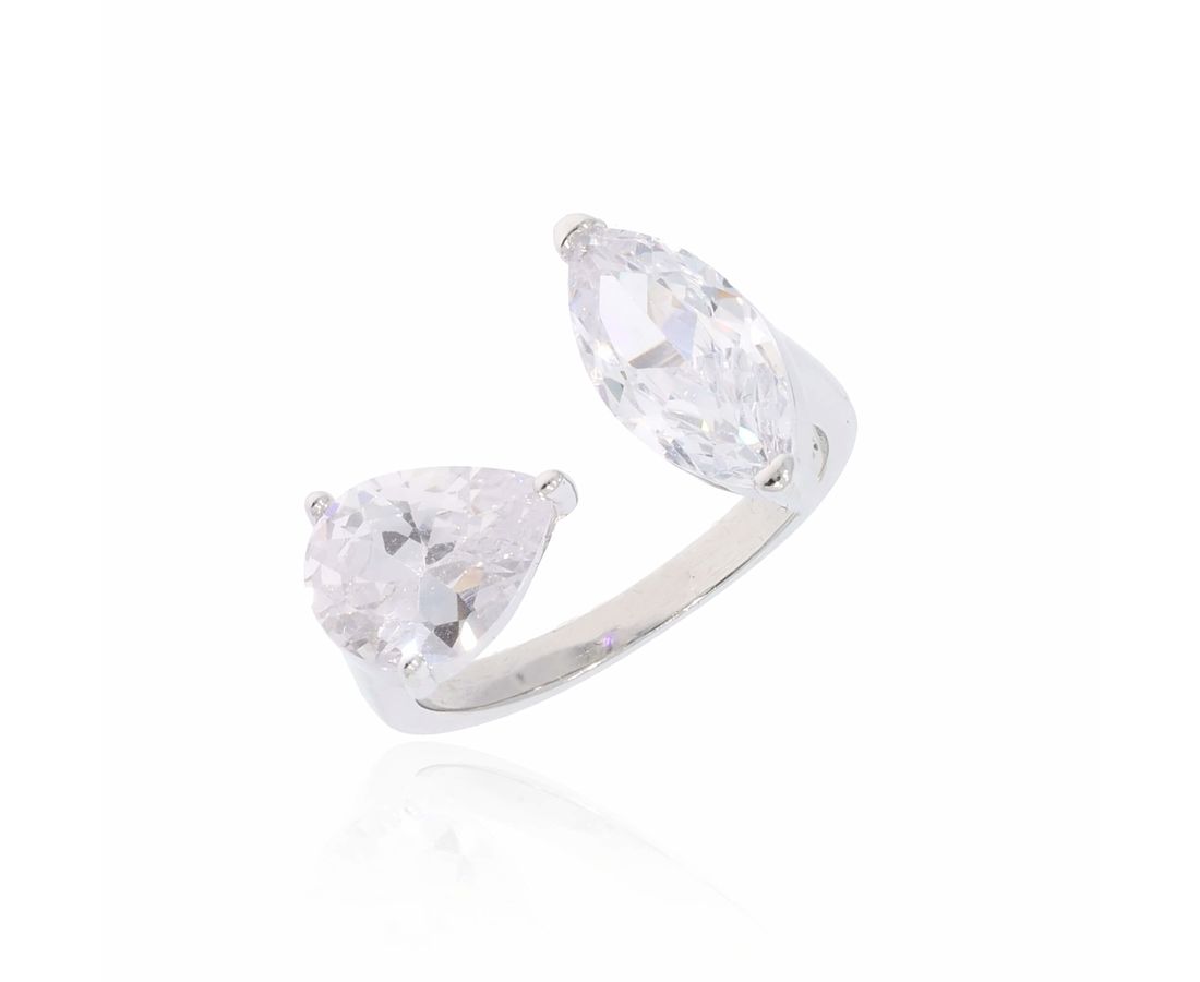 טבעת כסף 925 טיפה פתוחה