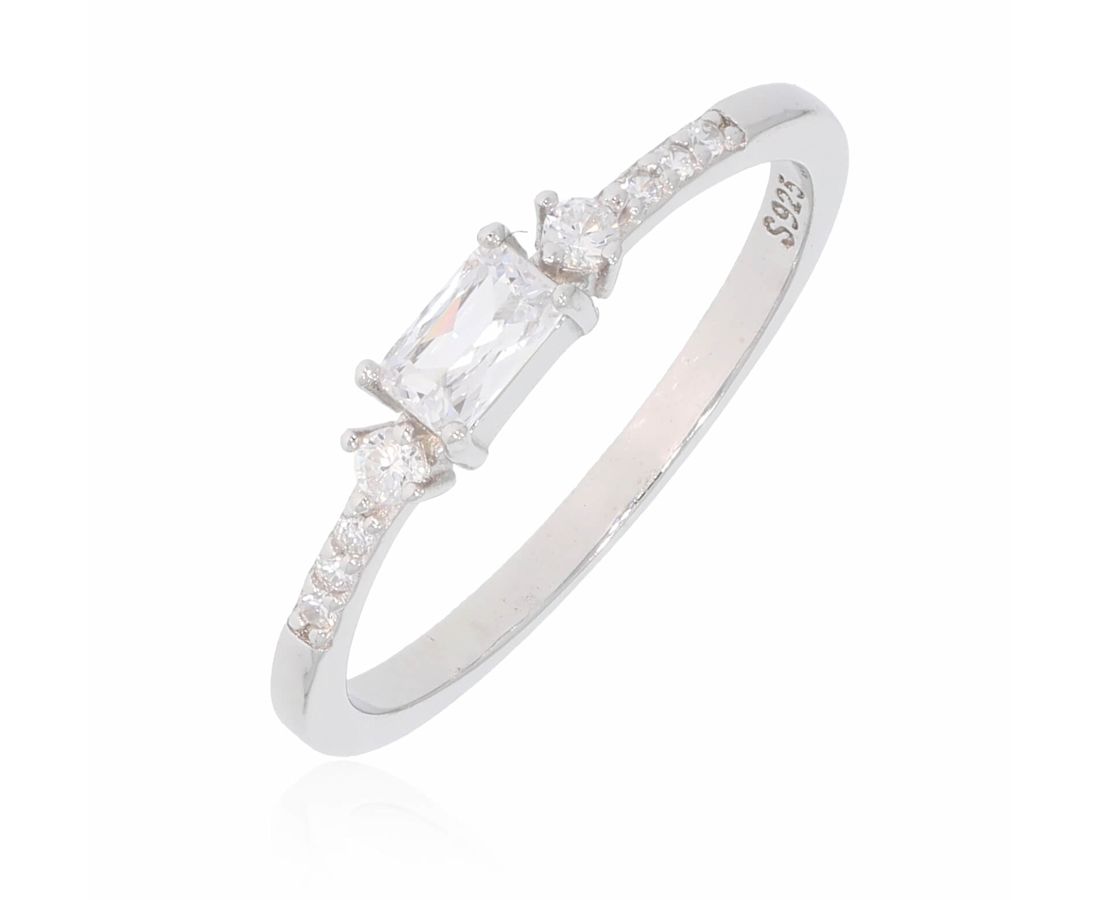 טבעת כסף 925 מלבן לה בל