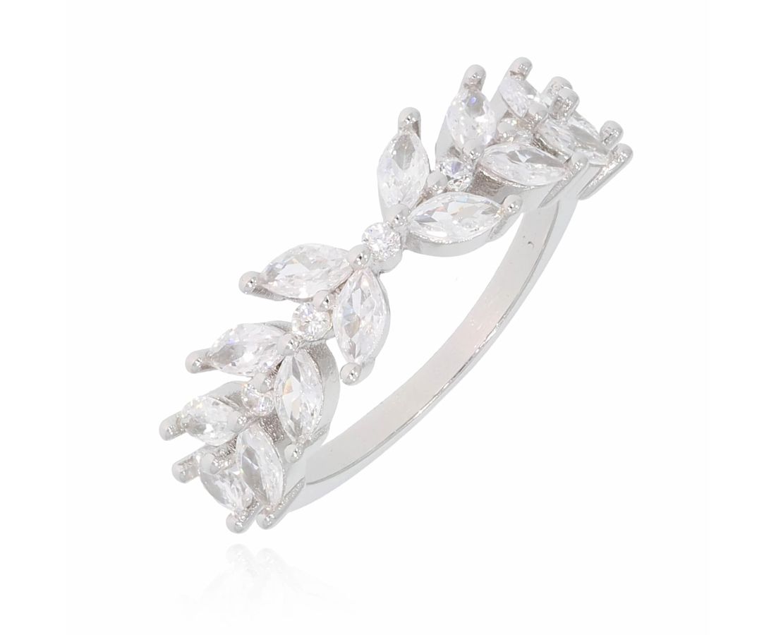 טבעת כסף 925 חצי לוטוס