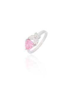 טבעת כסף 925 פרפר יהלום