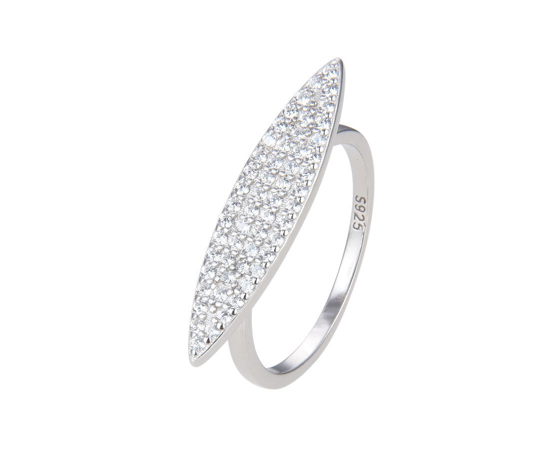 טבעת כסף אליפסה אלור