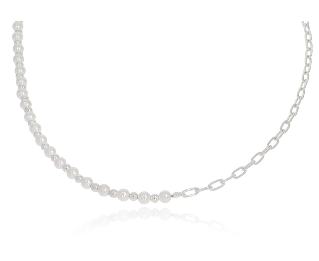 צ׳וקר חרוזים ופנינים כסף 925