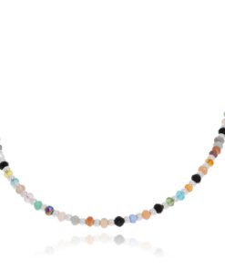 צ׳וקר חרוזים + כסף 925 צבעוני