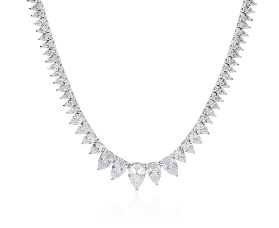 שרשרת טניס טיפות כסף 925 (40CM)