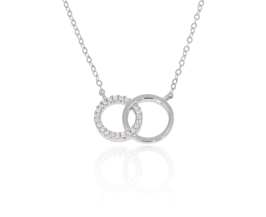 שרשרת כסף 925 2 מעגלי חיים