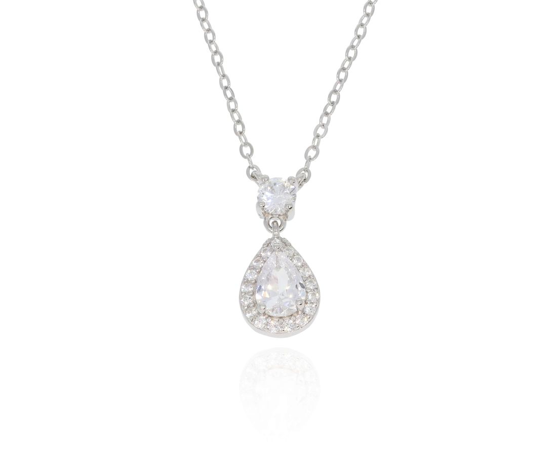 שרשרת כסף 925 זירקון וטיפה