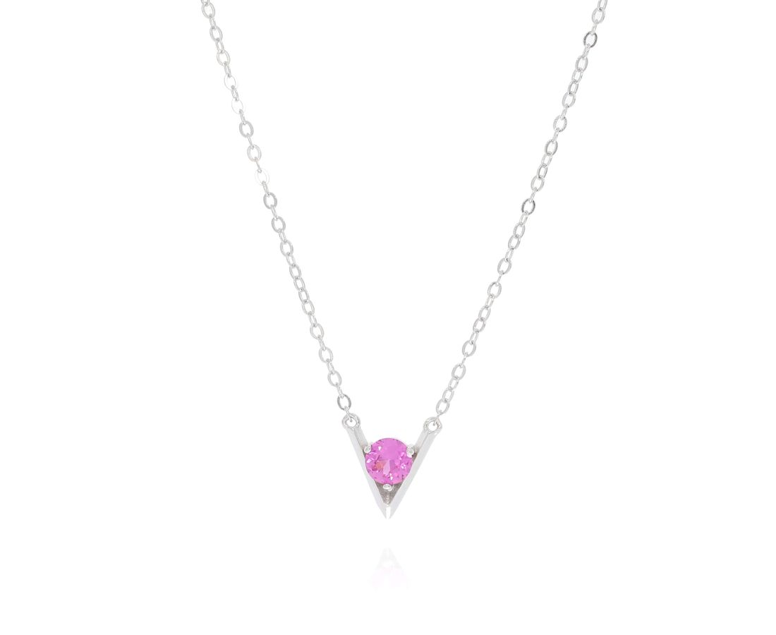 שרשרת כסף 925 זירקון וי