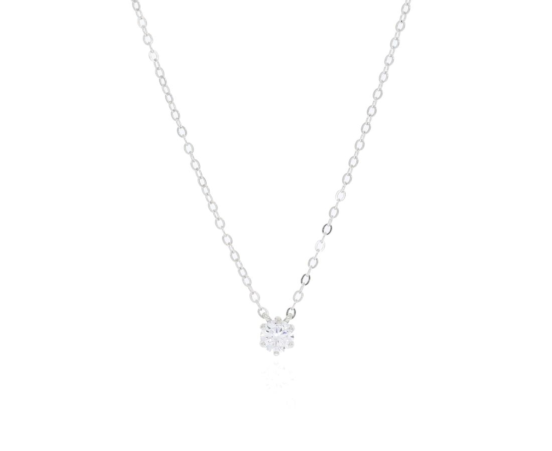 שרשרת כסף 925 זירקון עגול