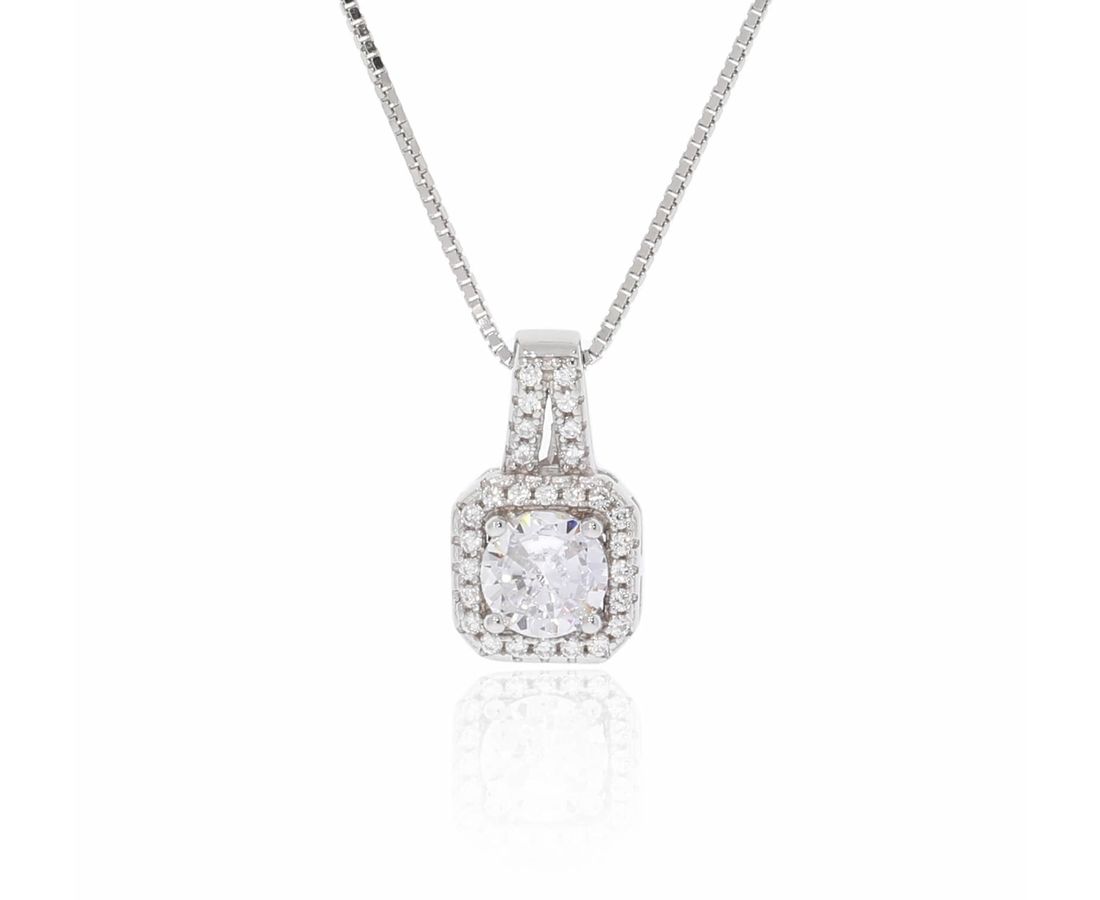 שרשרת כסף 925 זירקון מרובע