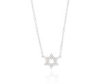שרשרת כסף מגן דוד משובץ שרשרת כסף מגן דוד משובץ