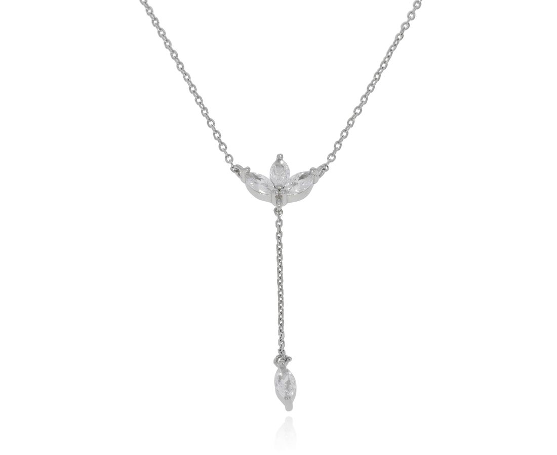 שרשרת כסף נופלת לוטוס