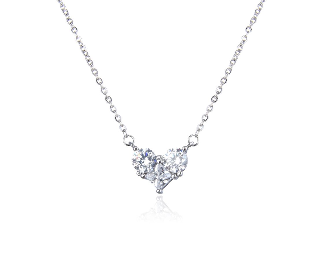 שרשרת לב 3 אבנים