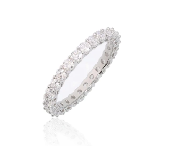 טבעת פס טניס כסף 925