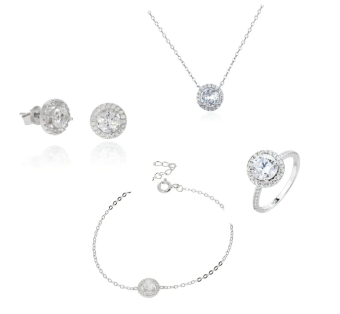 מארז סוליטר 925 וטבעת בל מוסונייט